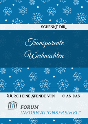 Transparente Weihnachten mit geschwungener Schrift und Schneeflocken im Hintergrund