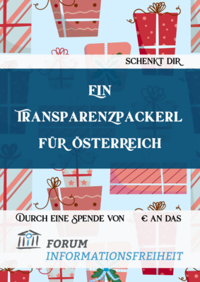 Ein Transparenzpackerl für Österreich mit gerader Schrift und kleinen Päckchen im Hintergrund